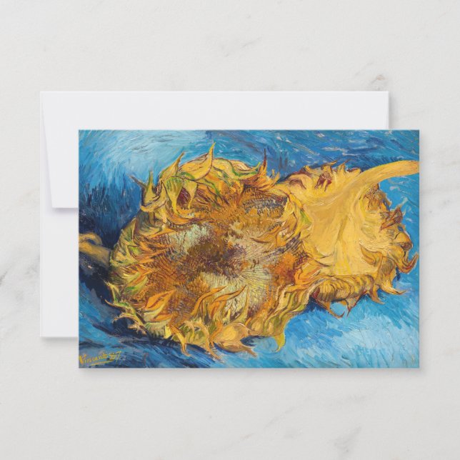 Vincent van Gogh - Två snittblommor Tack Kort (Framsida)