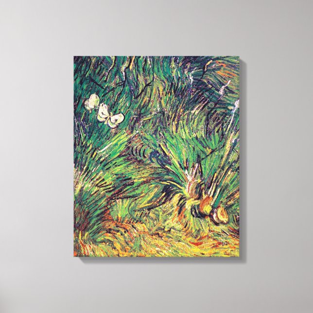 Vincent Van Gogh - Två vita fjärilar Konstverk Canvastryck (Framsida)