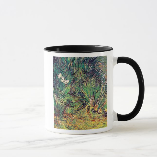 Vincent Van Gogh - Två vita fjärilar Konstverk Mugg (Höger)