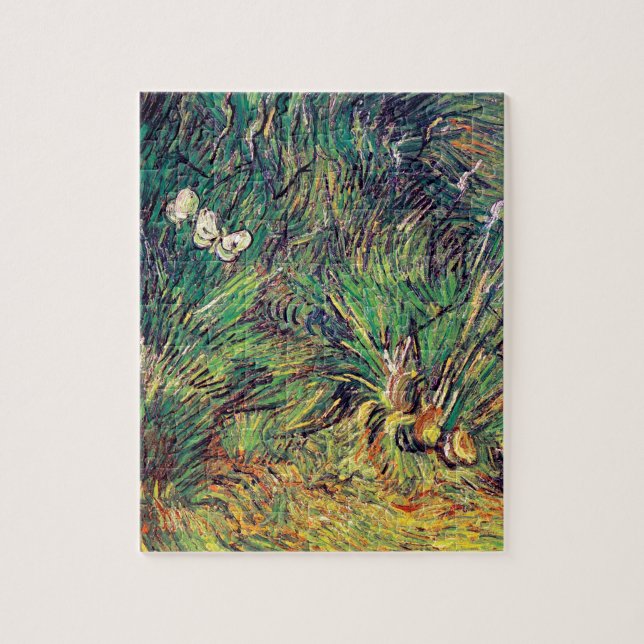 Vincent Van Gogh - Två vita fjärilar Konstverk Pussel (Vertikal)