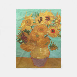 Vincent Van Gogh Twelve-blommor i A Vas Fleecefilt