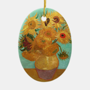 Vincent Van Gogh Twelve-blommor i A Vas Julgransprydnad Keramik