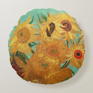 Vincent Van Gogh Twelve-blommor i A Vas Rund Kudde