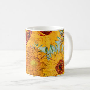 Vincent Van Gogh Twelve Sunblommor i Vas Art Kaffemugg