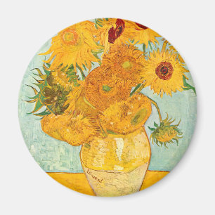 Vincent Van Gogh Twelve Sunblommor i Vas Art Magnet