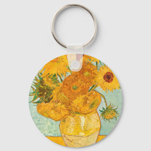 Vincent Van Gogh Twelve Sunblommor i Vas Art Nyckelring