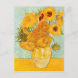 Vincent Van Gogh Twelve Sunblommor i Vas Art Vykort<br><div class="desc">Vincent Van Gogh Twelve Sunblommor i ett Vas Art-vykort</div>
