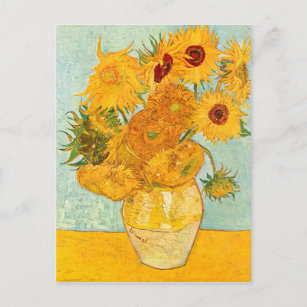 Vincent Van Gogh Twelve Sunblommor i Vas Art Vykort