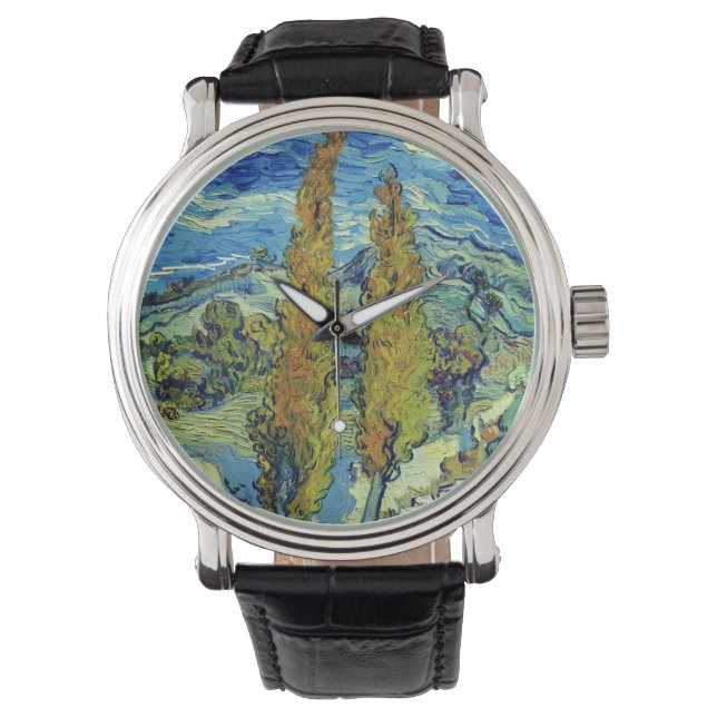 Vincent Van Gogh Two Poplars på Saint-Rémy Armbandsur (Framsida)