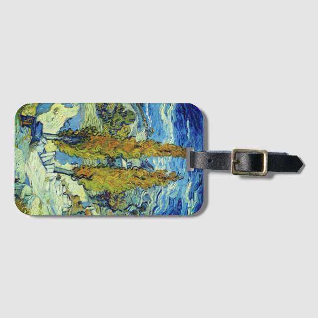 Vincent Van Gogh Two Poplars på Saint-Rémy Bagagebricka (Framsida horisontal)