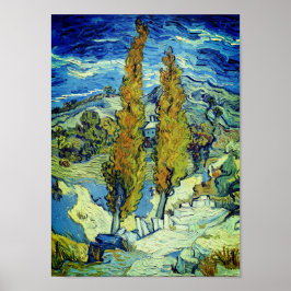 Vincent Van Gogh Two Poplars på Saint-Rémy Poster