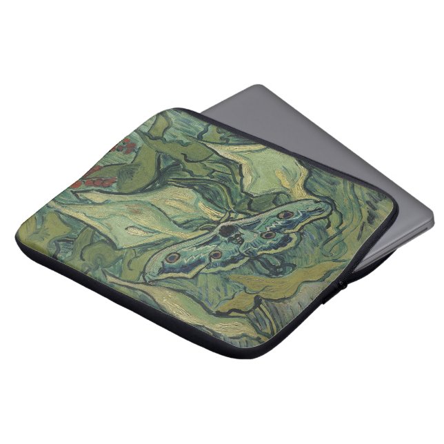 Vincent van Gogh - Underbar Peacock Moth Laptop Sleeve (Framsida topp)