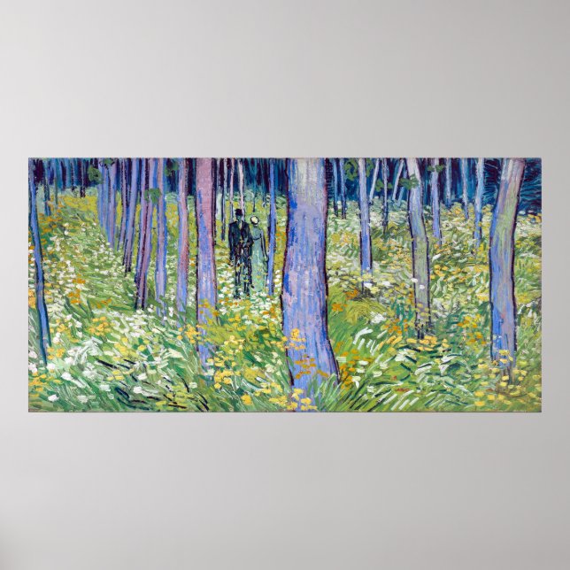 Vincent van Gogh Undergrowth med Two Figurer Poster (Framsidan)