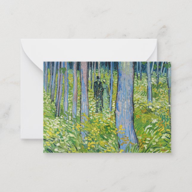 Vincent van Gogh - Undergrowth with Two Figurer Anteckningskort (Framsida)