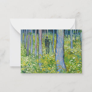 Vincent van Gogh - Undergrowth with Two Figurer Anteckningskort