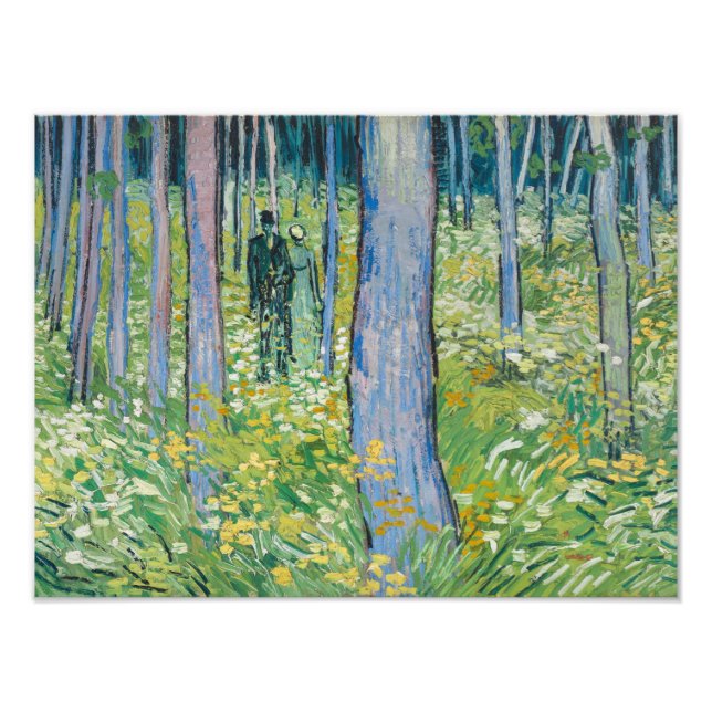 Vincent van Gogh - Undergrowth with Two Figurer Fototryck (Framsidan)