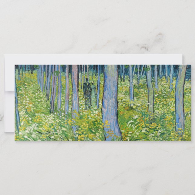 Vincent van Gogh - Undergrowth with Two Figurer Inbjudningar (Framsida)