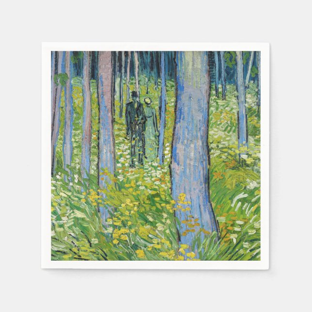 Vincent van Gogh - Undergrowth with Two Figurer Pappersservett (Framsidan)