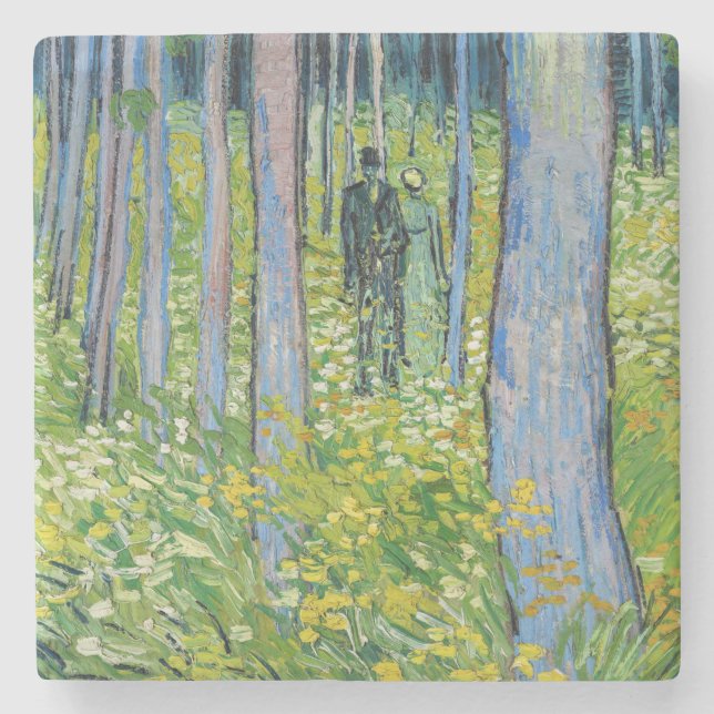 Vincent van Gogh - Undergrowth with Two Figurer Stenunderlägg (Framsidan)
