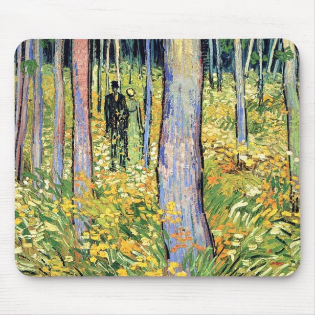 Vincent Van Gogh - undertillväxt med två Figurer Musmatta (Framsidan)