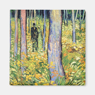 Vincent Van Gogh - Undervegetation med två figurer Magnet
