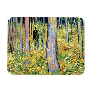 Vincent Van Gogh - Undervegetation med två figurer Magnet