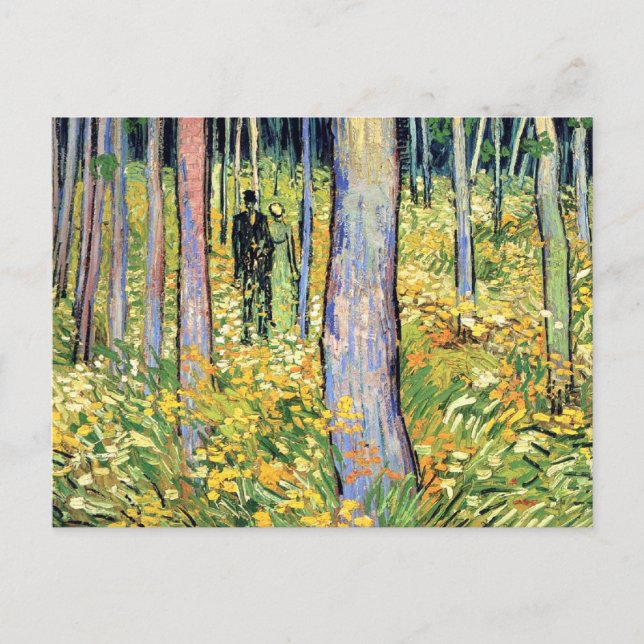 Vincent Van Gogh - Undervegetation med två figurer Vykort (Framsida)