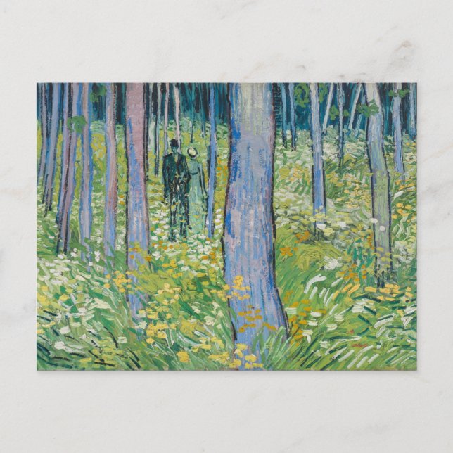 Vincent van Gogh - Undervegetation med två figurer Vykort (Framsida)