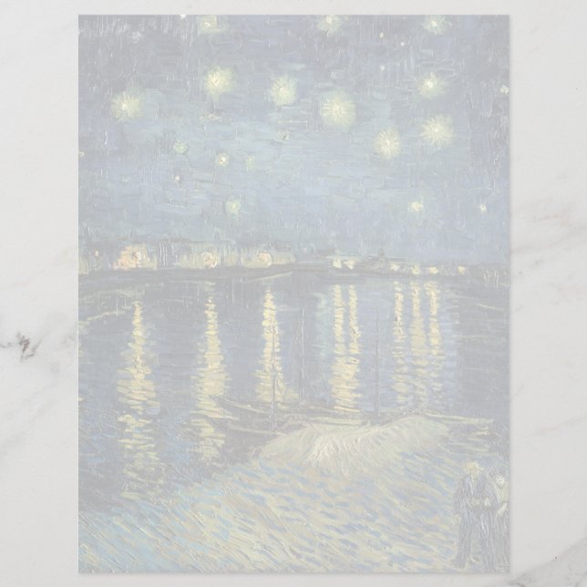 Vincent van Gogh | Upptrappningsnatt över Rhen (Framsida)