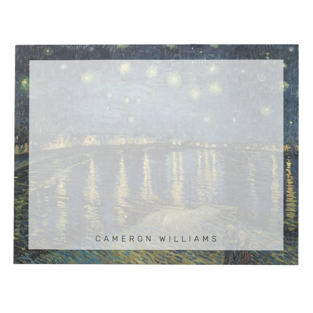 Vincent van Gogh | Upptrappningsnatt över Rhen Anteckningsblock (Framsida)