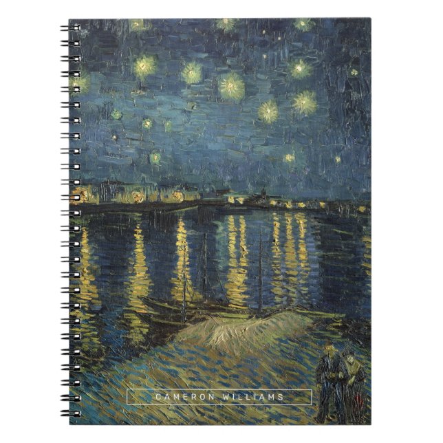 Vincent van Gogh | Upptrappningsnatt över Rhen Anteckningsbok (Framsidan)