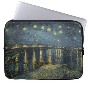 Vincent van Gogh Upptrappningsnatt över Rhen Laptop Fodral