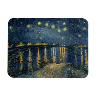 Vincent van Gogh Upptrappningsnatt över Rhen Magnet
