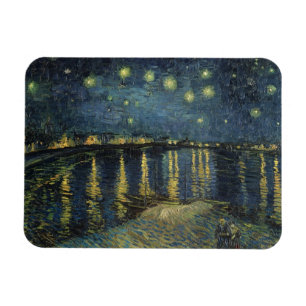 Vincent van Gogh Upptrappningsnatt över Rhen Magnet