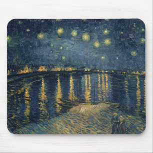 Vincent van Gogh Upptrappningsnatt över Rhen Musmatta