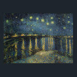Vincent van Gogh | Upptrappningsnatt över Rhen Poster<br><div class="desc">Stjärnnatten 1888 | Vincent van Gogh | Art Location: Musee d'Orsay,  Paris,  Frankrike | Nederländska konstnärer | Bilduppsamlingsnummer: XIR60960</div>