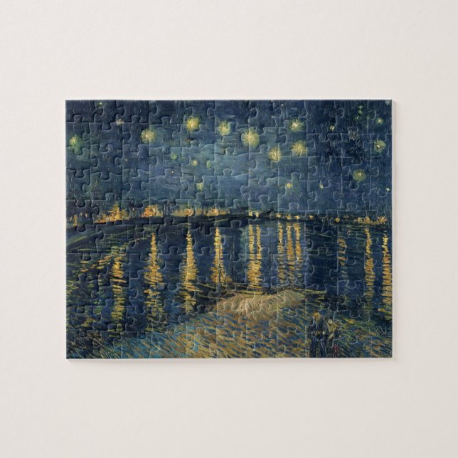 Vincent van Gogh | Upptrappningsnatt över Rhen Pussel (Horisontell)