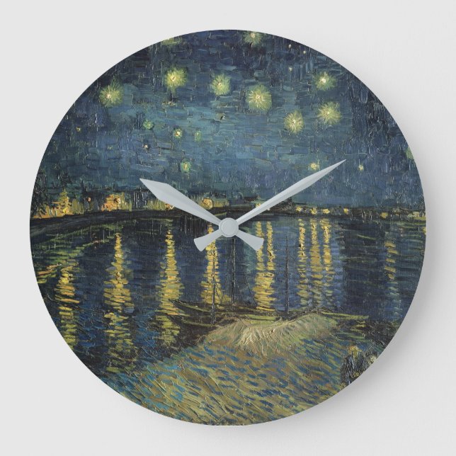 Vincent van Gogh | Upptrappningsnatt över Rhen Stor Klocka (Framsida)