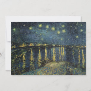 Vincent van Gogh Upptrappningsnatt över Rhen Tack Kort