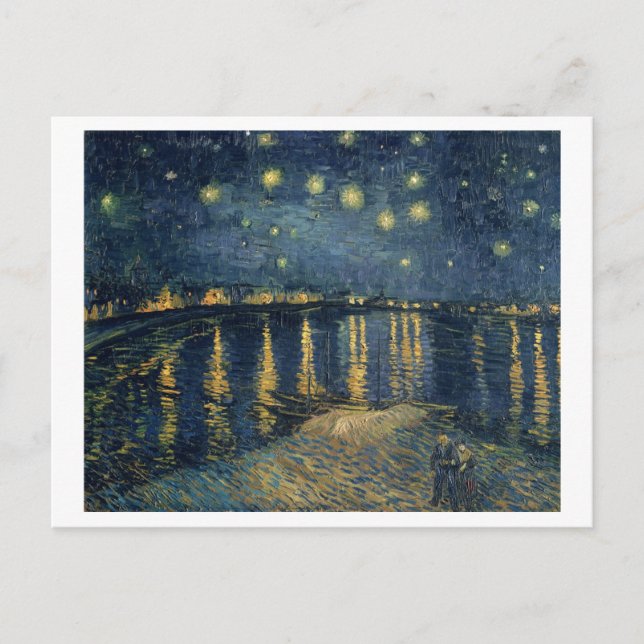 Vincent van Gogh | Upptrappningsnatt över Rhen Vykort (Framsida)
