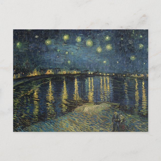 Vincent van Gogh | Upptrappningsnatt över Rhen Vykort (Framsida)