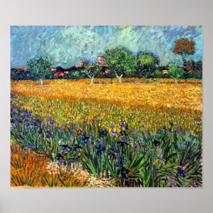 Vincent Van Gogh - Utsikt över Arles med irisar Poster