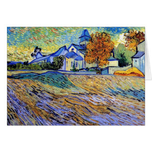 Vincent Van Gogh - Utsikt över asyl och kapell Hälsningskort