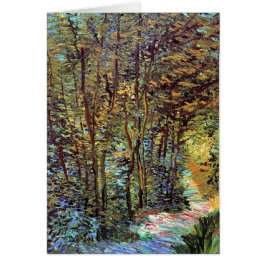 Vincent Van Gogh - Väg i Skogen Fine Art Hälsningskort