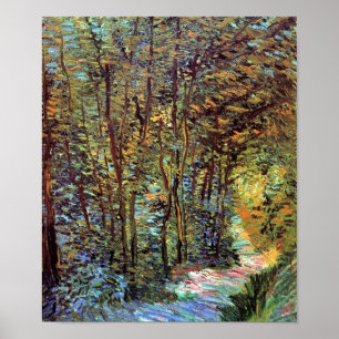 Vincent Van Gogh - Väg i Skogen Fine Art Poster