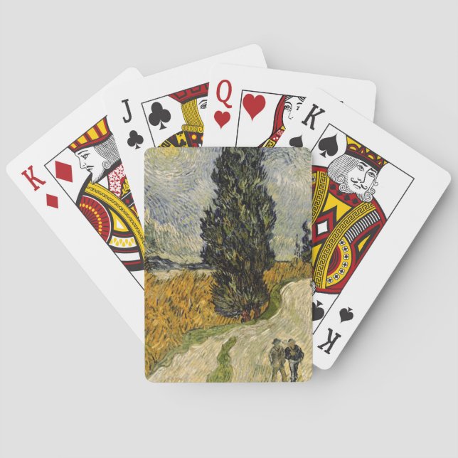 Vincent van Gogh | Väg med cypresser, 1890 Kortlek (Baksidan)