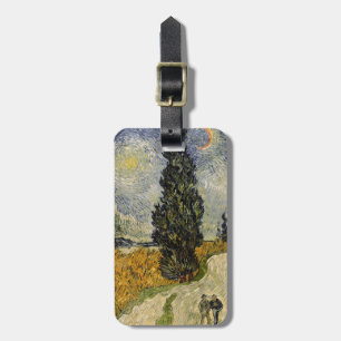 Vincent Van Gogh väg med Cypresses, 1890 Bagagebricka