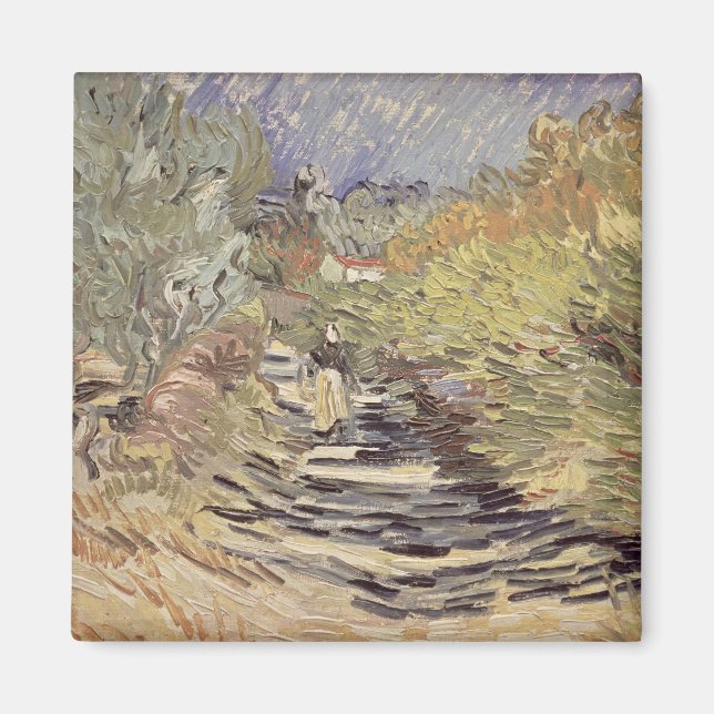 Vincent van Gogh | Vägar i St. Remy Magnet (Framsidan)