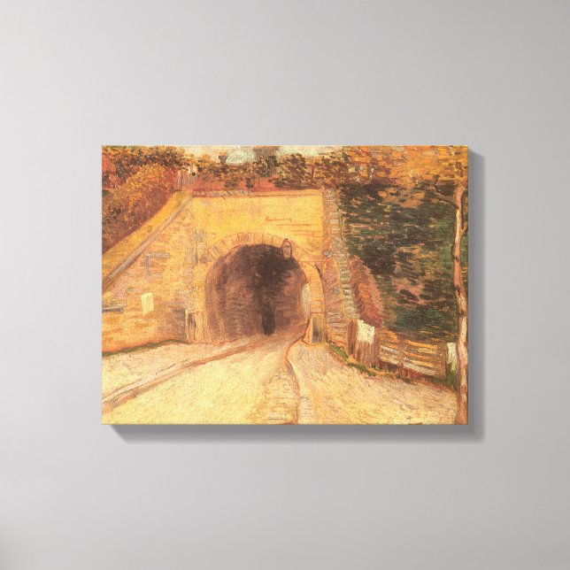 Vincent van Gogh - Vägen under viadukten Canvastryck (Framsida)