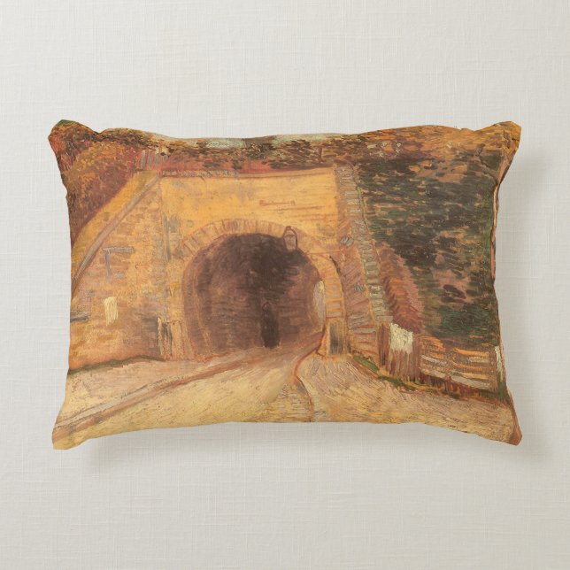 Vincent van Gogh - Vägen under viadukten Prydnadskudde (Framsidan)